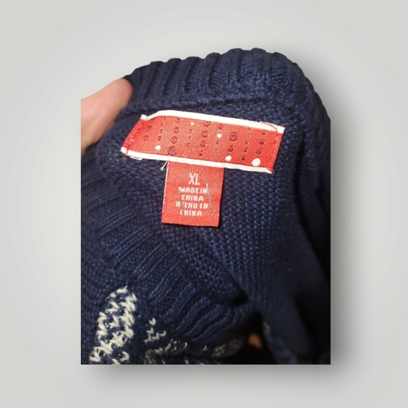 Men’s Christmas sweater navy with Xmas ugly sweater Size XL - Picture 9 of 9